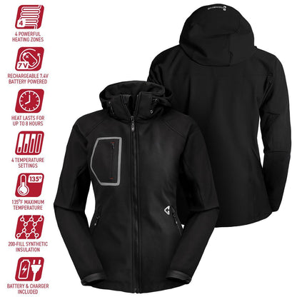  Open Box Gerbing 7V Womens Torrid Softshell Heated Jacket 2.0