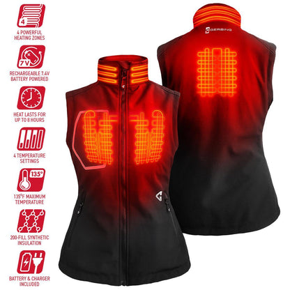  Open Box Gerbing 7V Womens Torrid Softshell Heated Vest 2.0