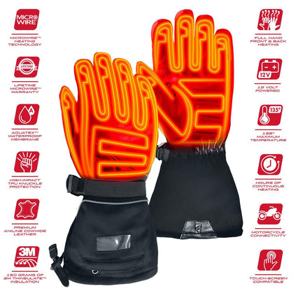  Open Box Gerbing GT5 12V Hybrid Heated Motorcycle Gloves