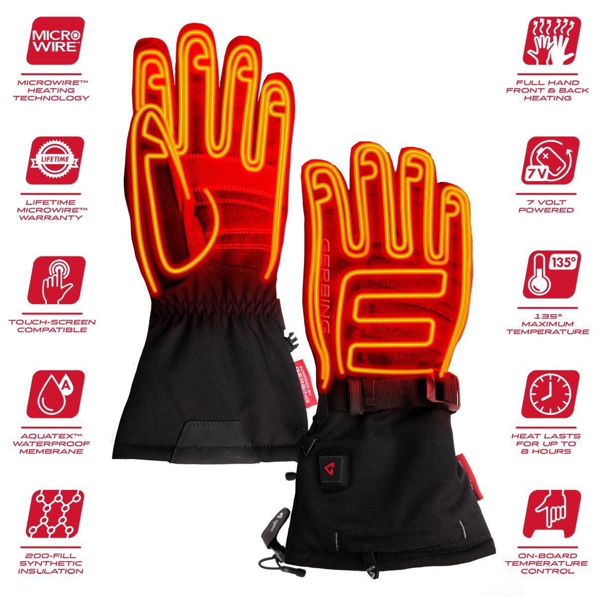  Open Box Gerbing S7 Womens Battery Heated Gloves - 7V Battery