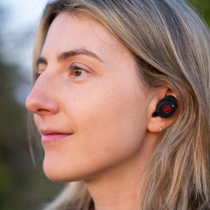  Outdoor Tech Pearls True Wireless Earbuds With Rechargeable Case - Black/Red