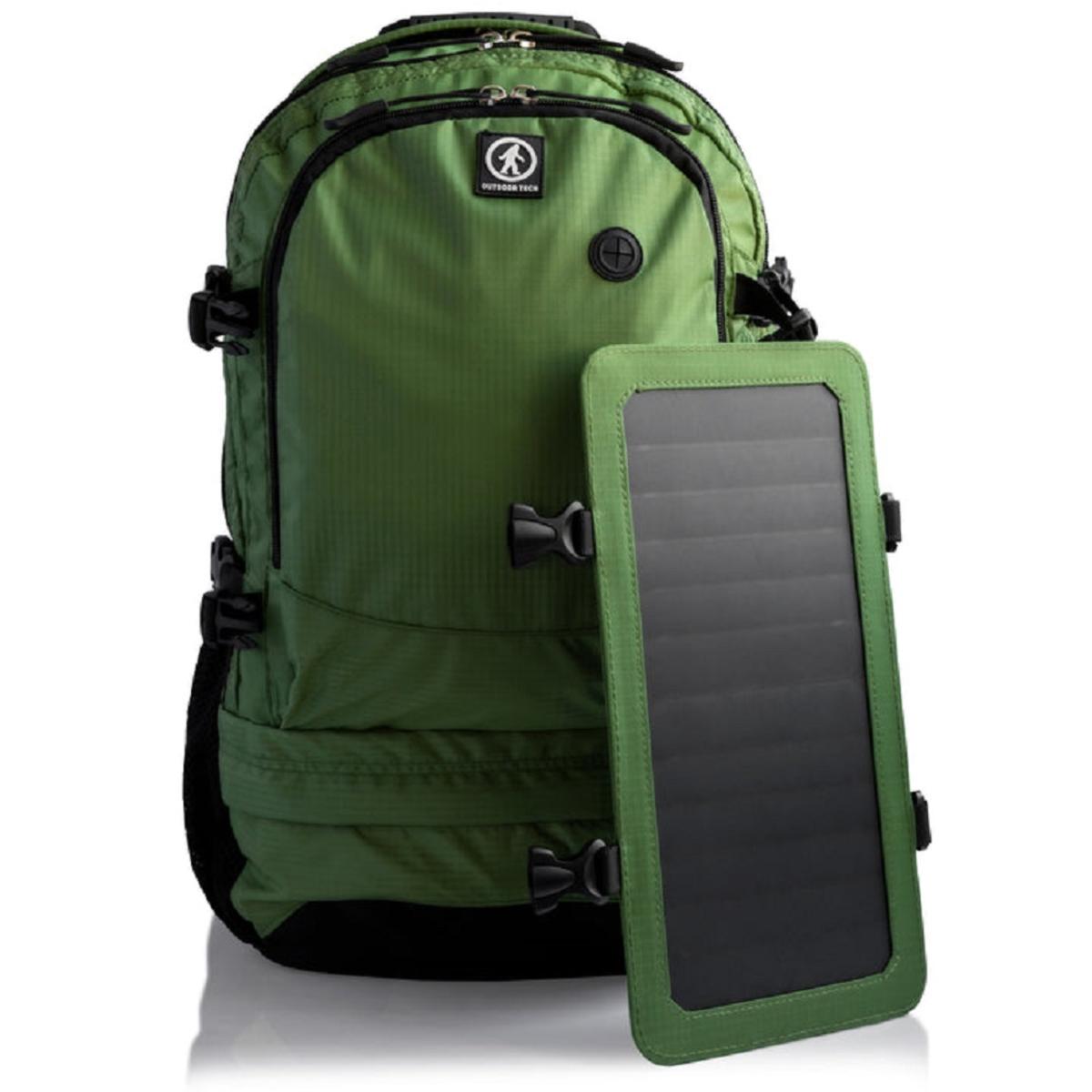  Outdoor Tech The Mountaineer 40L Solar Backpack With 6.5W Solar Panel - Forest Green