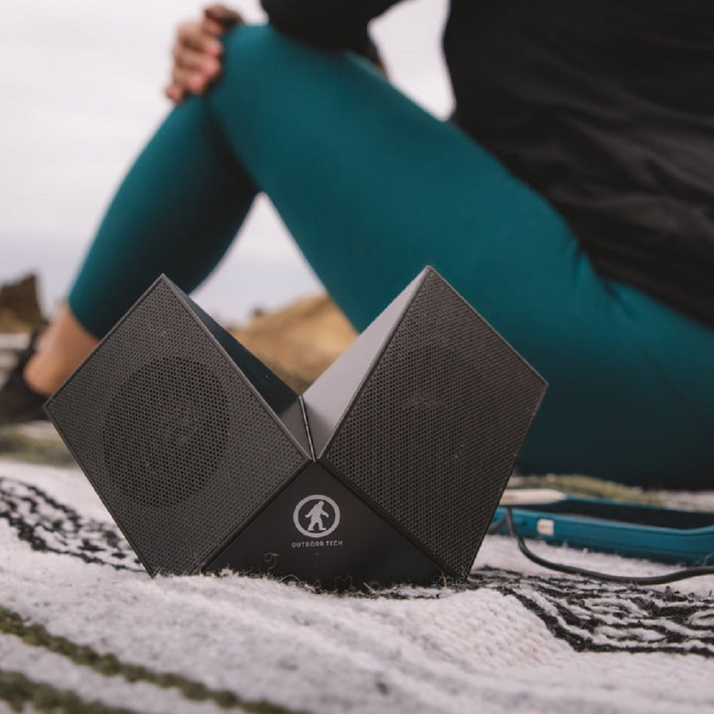  Outdoor Tech Twin Peaks Super Portable Adjustable Wireless Bluetooth Speaker - Black
