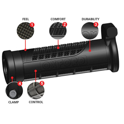  Oxford Heaterz Premium - ATV Heated Grips With Waterproof Connectors