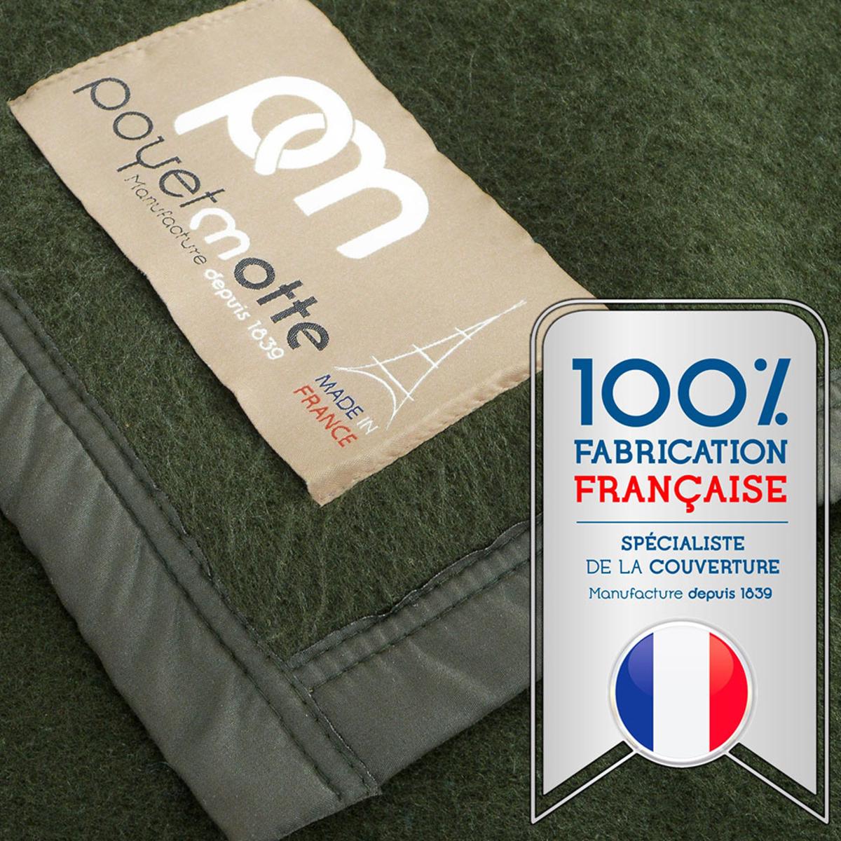  Poyet Motte 100% Polyester Military Twin Size Blanket - Khaki Olive