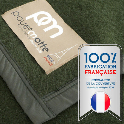  Poyet Motte 100% Polyester Military Twin Size Blanket - Khaki Olive