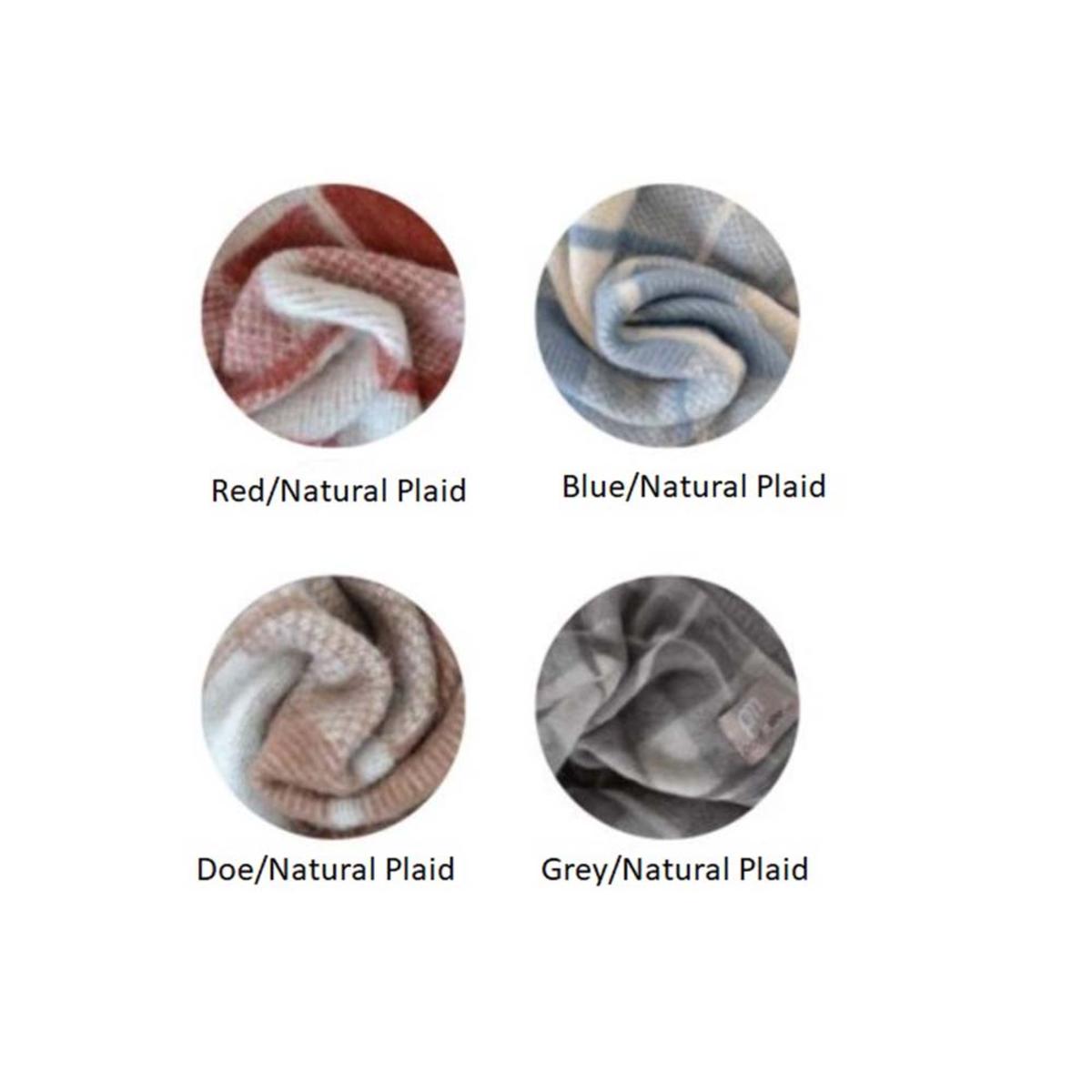  Poyet Motte Rivoli Checks 100% Virgin Wool Blanket 400Gsm 33 Micron - Queen 94in X 90in