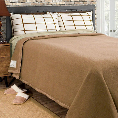  Poyet Motte Rivoli Solids 100% Virgin Wool Blanket 400Gsm 33 Micron - Queen 94in X 90in