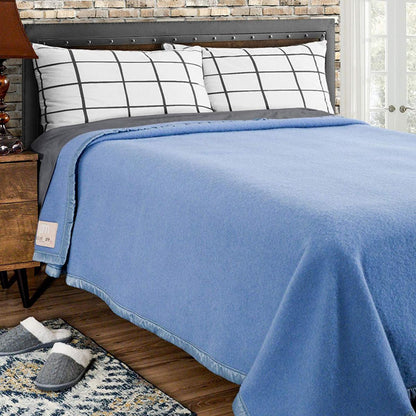  Poyet Motte Rivoli Solids 100% Virgin Wool Blanket 400Gsm 33 Micron - Twin 72in X 90in
