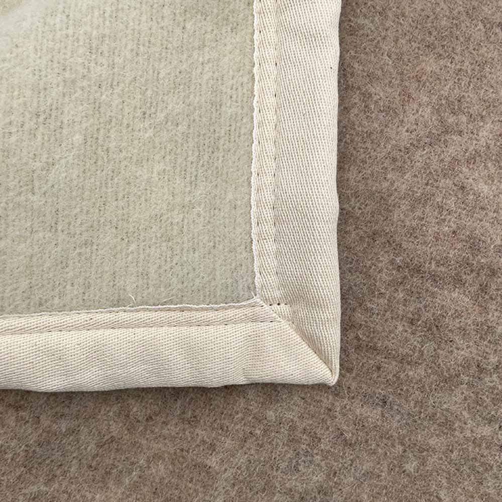  Poyet Motte Sant FE Blanket 100% Wool Blanket 500Gsm - Queen 94in X 90in/Bizet/Natural