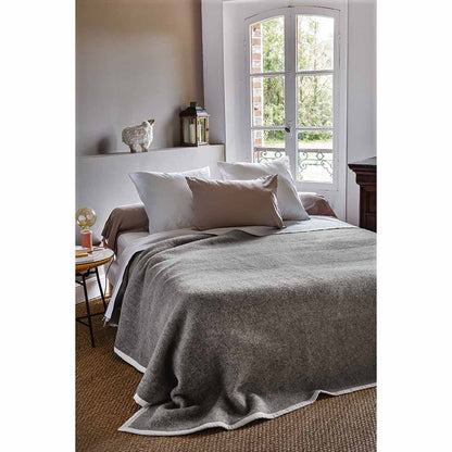  Poyet Motte Sant FE Blanket 100% Wool Blanket 500Gsm - Queen 94in X 90in/Bizet/Natural