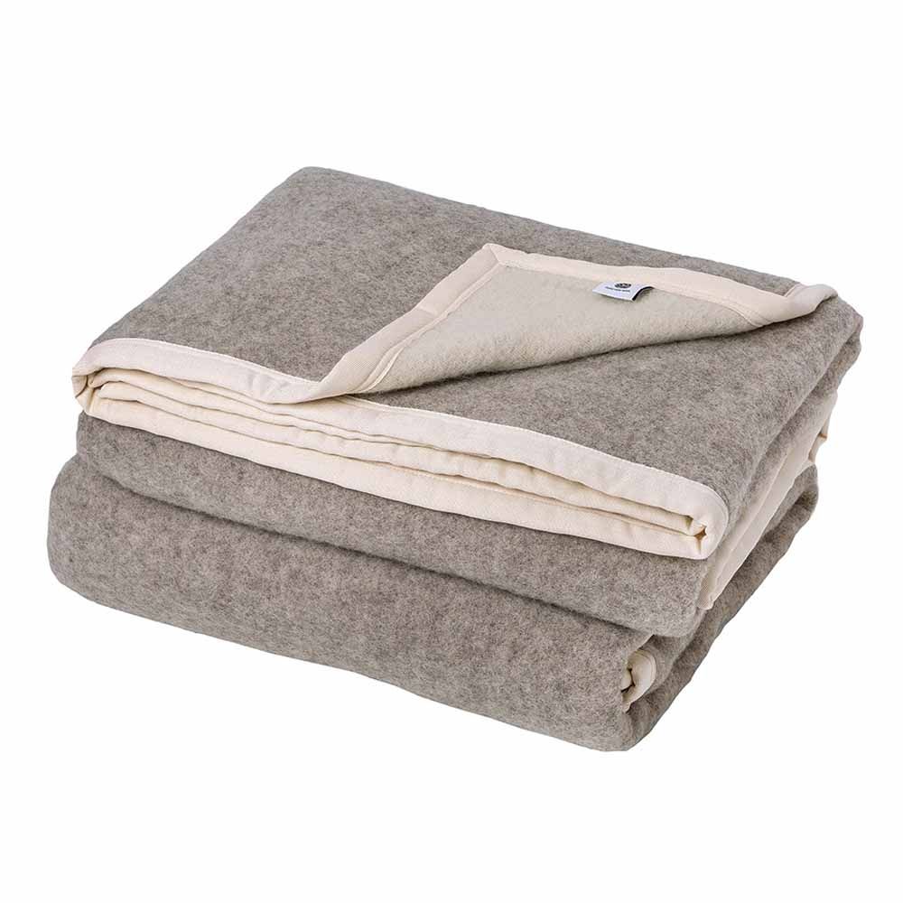  Poyet Motte Sant FE Blanket 100% Wool Blanket 500Gsm - Queen 94in X 90in/Bizet/Natural