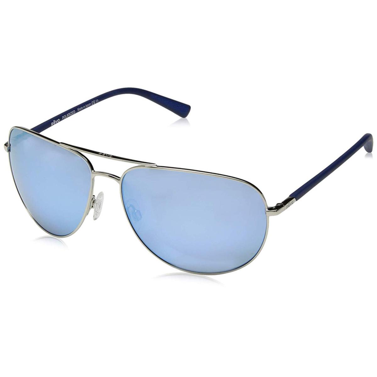  Revo Mens Tarquin Aviator Sunglasses Blue Water Lens With Chrome Frame