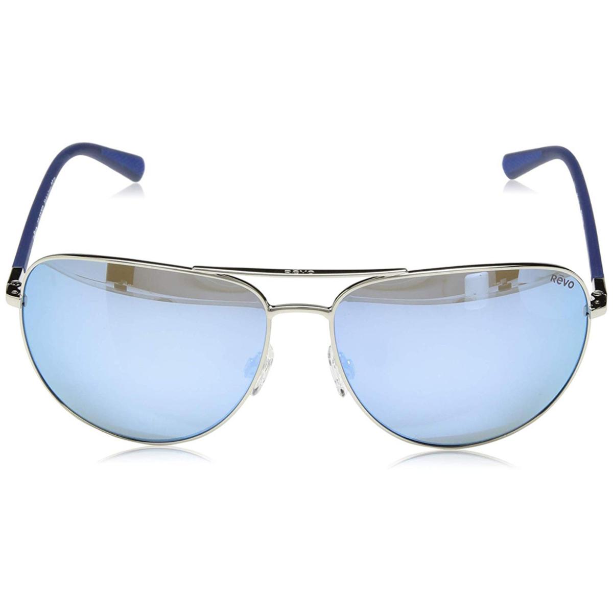  Revo Mens Tarquin Aviator Sunglasses Blue Water Lens With Chrome Frame