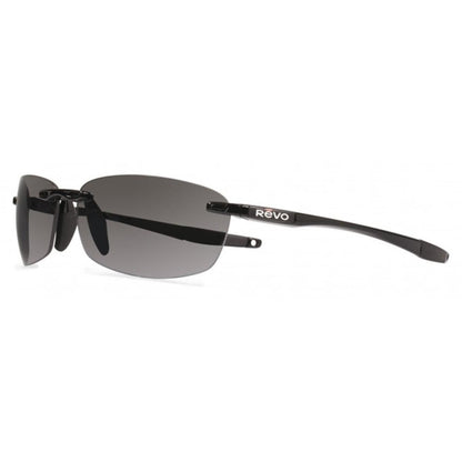  Revo Unisex Descend E Rectangle Sunglasses Graphite Lens With Black Frame