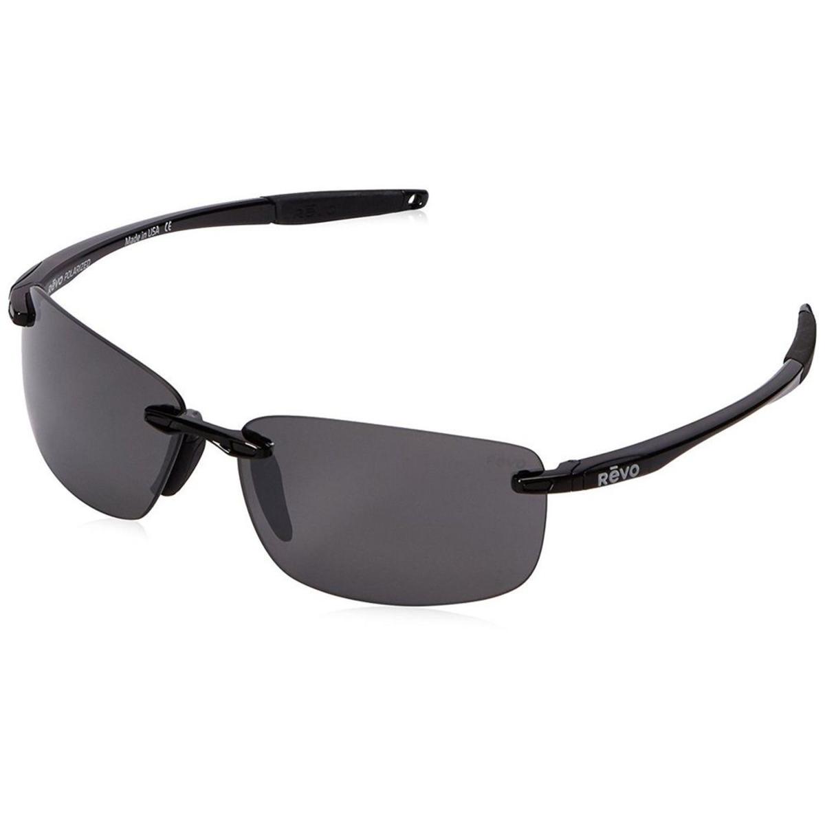  Revo Unisex Descend N Rectangle Sunglasses Graphite Lens With Black Frame