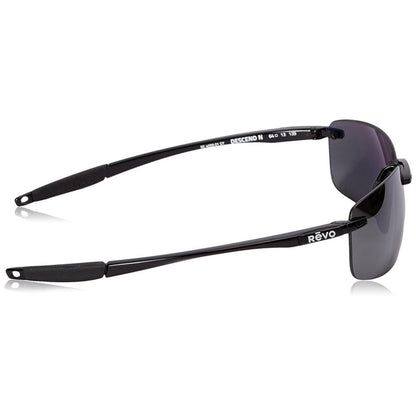  Revo Unisex Descend N Rectangle Sunglasses Graphite Lens With Black Frame