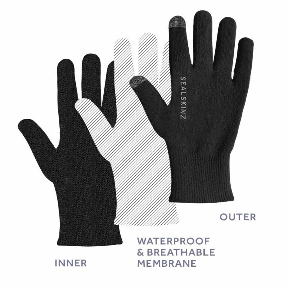  SealSkinz Anmer Waterproof All Weather Ultra Grip Knitted Gloves