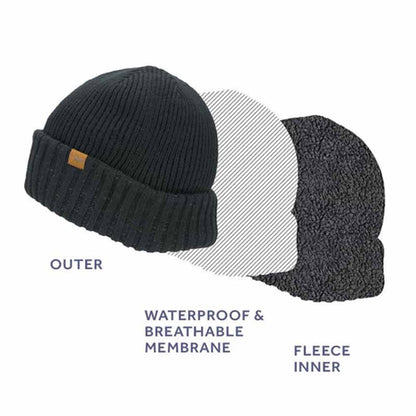  SealSkinz Bacton Waterproof Cold Weather Roll Cuff Beanie Hat