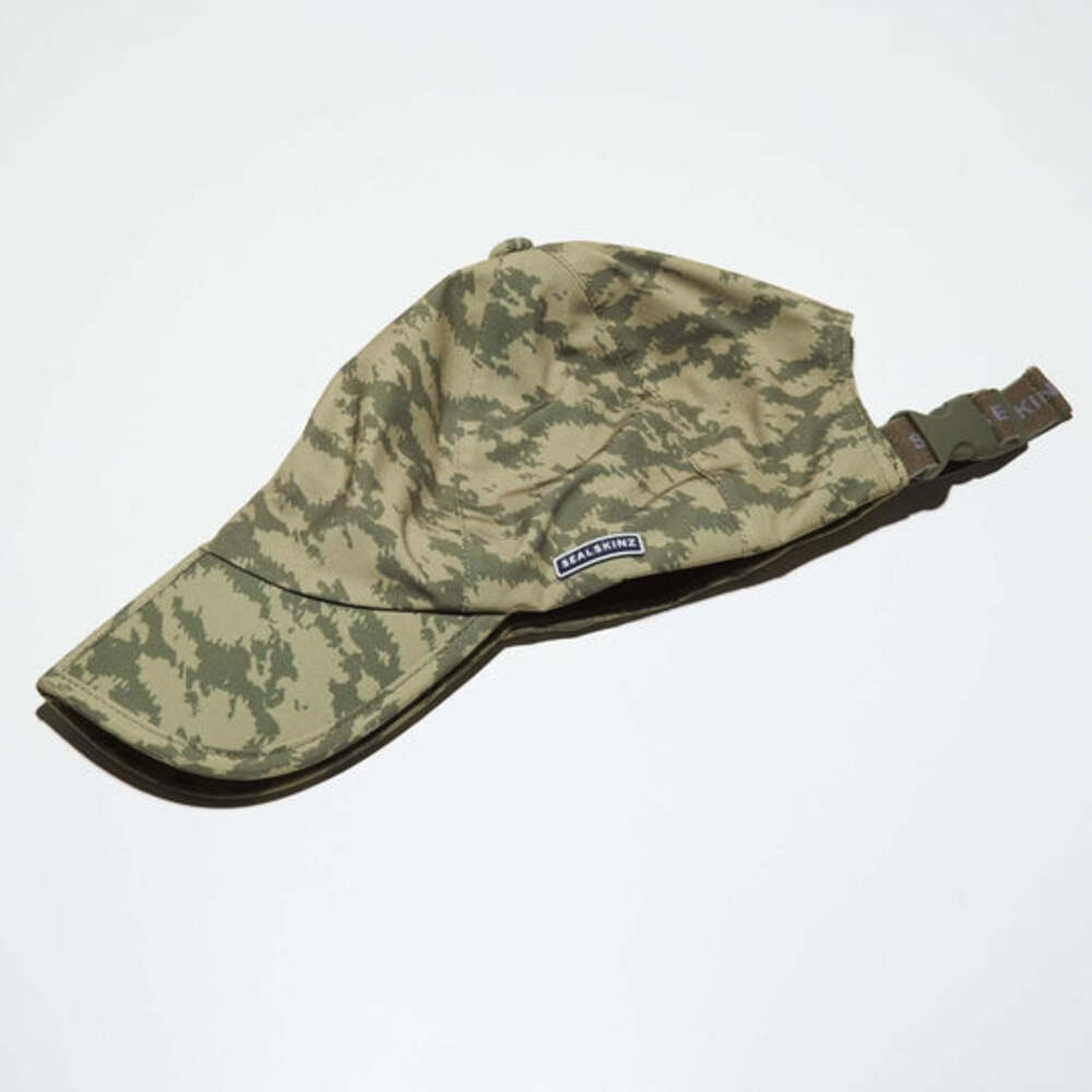  SealSkinz Mens Salle Waterproof Skinz Print Foldable Peak Cap - Olive