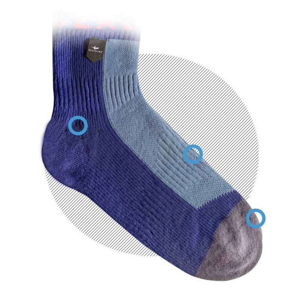  SealSkinz Scoulton Waterproof Warm Weather Mid Length Socks With Hydrostop
