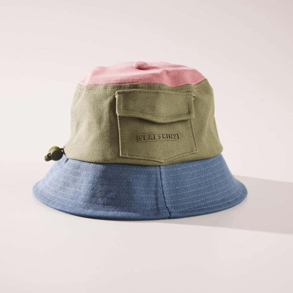  SealSkinz Womens Lynford Waterproof Colour Block Canvas Bucket Hat