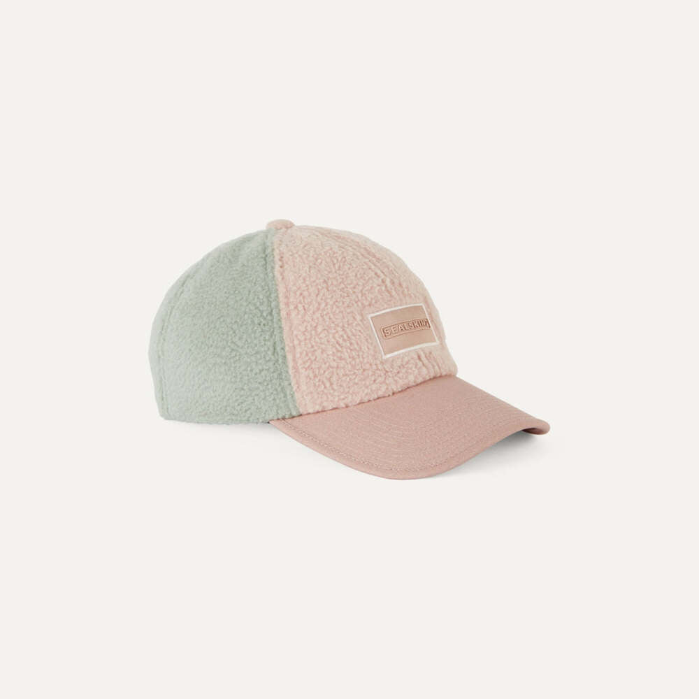  SealSkinz Womens Westwick Waterproof Sherpa Fleece Cap - Pink/Olive