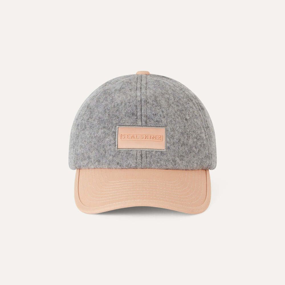  SealSkinz Womens Wickmere Waterproof Boiled Wool Cap - Grey/Pink