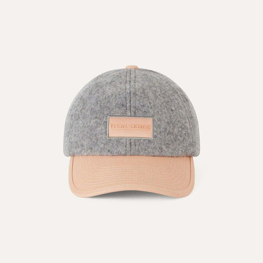  SealSkinz Womens Wickmere Waterproof Boiled Wool Cap - Grey/Pink