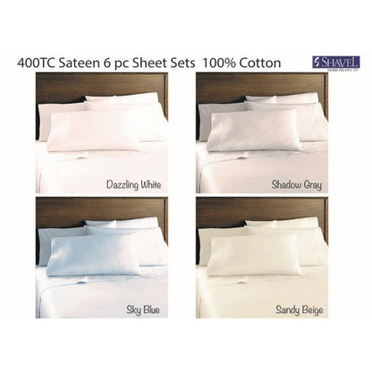  Shavel 400-TC Cotton Sateen Sheet Sets - King