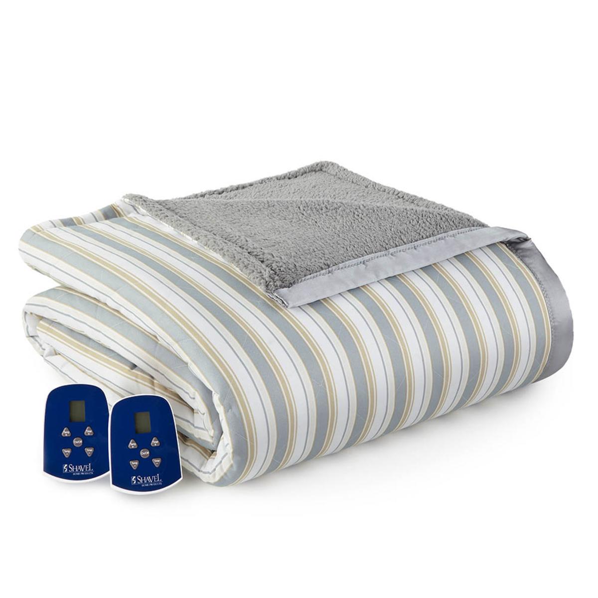  Shavel Micro Flannel Electric Heated Sherpa Blanket - Full