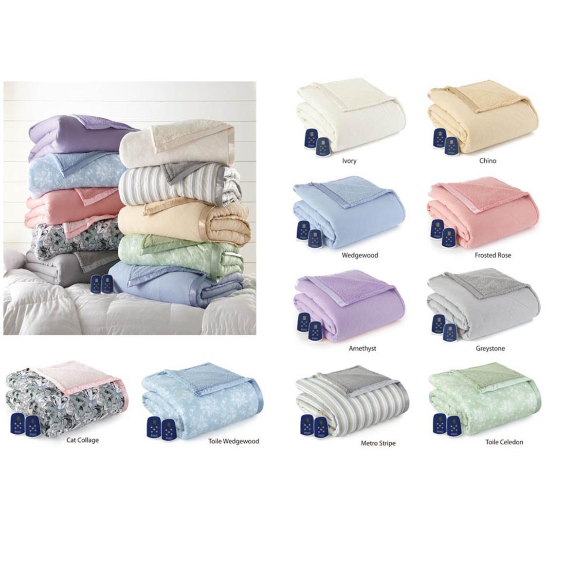  Shavel Micro Flannel Electric Heated Sherpa Blanket - Full