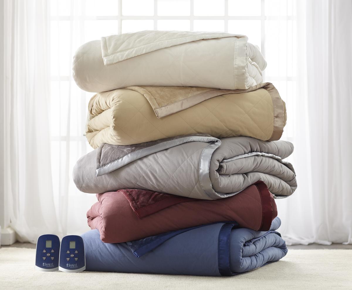  Shavel Micro Flannel Electric Heated Ultra Velvet Blanket - Full