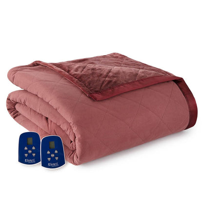  Shavel Micro Flannel Electric Heated Ultra Velvet Blanket - Full