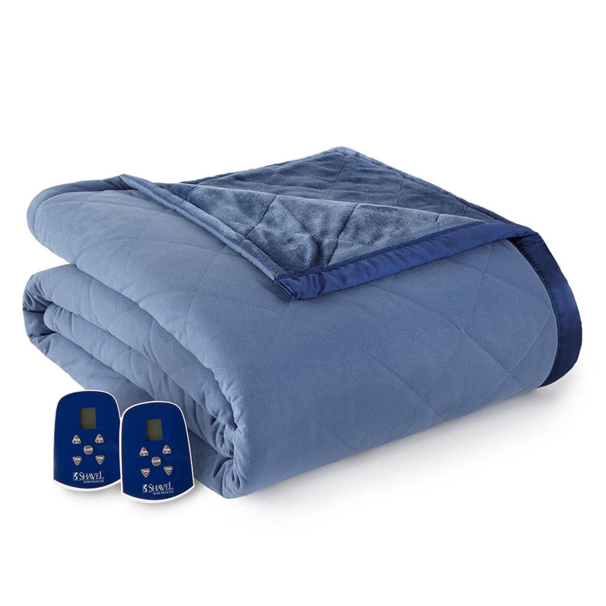  Shavel Micro Flannel Electric Heated Ultra Velvet Blanket - King