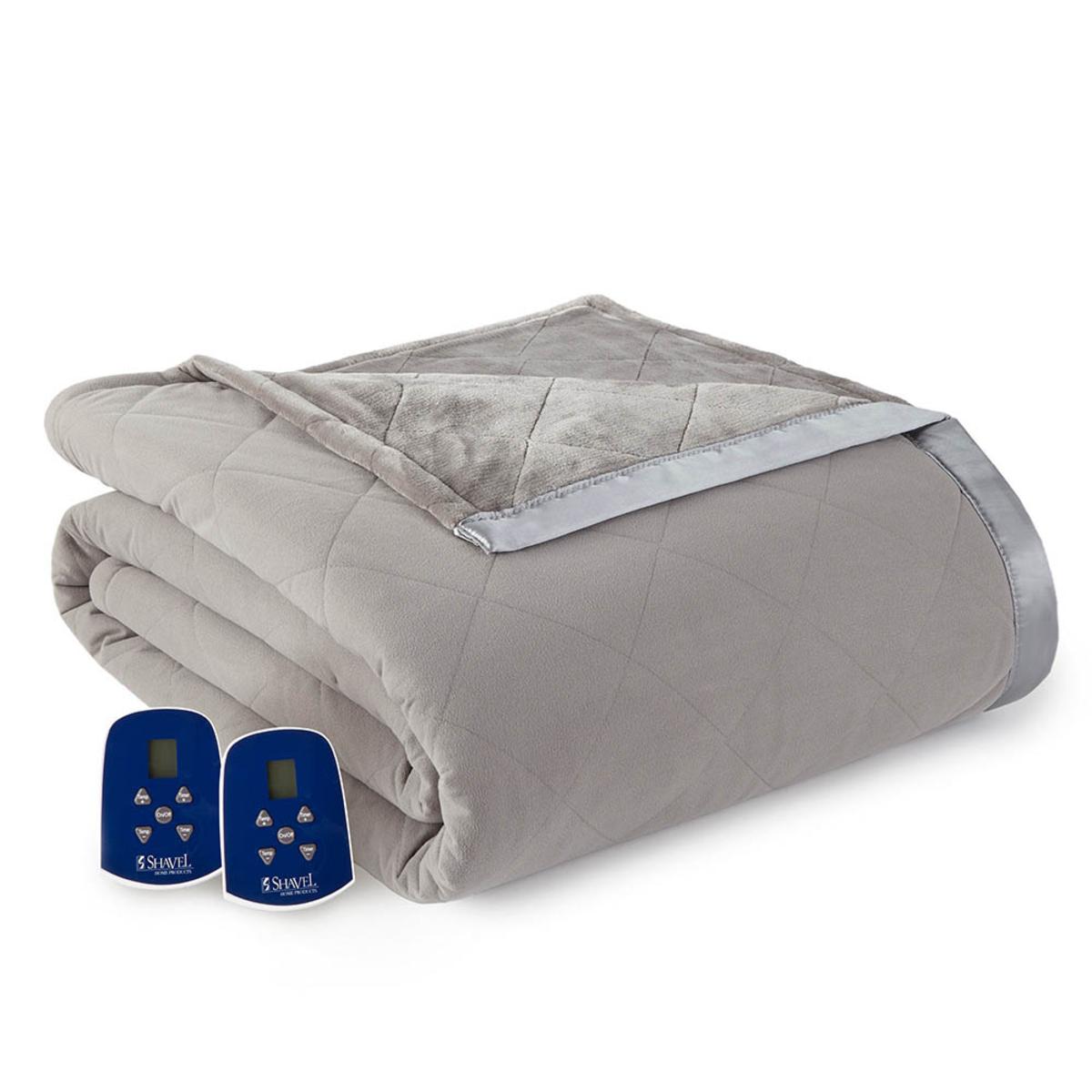  Shavel Micro Flannel Electric Heated Ultra Velvet Blanket - King