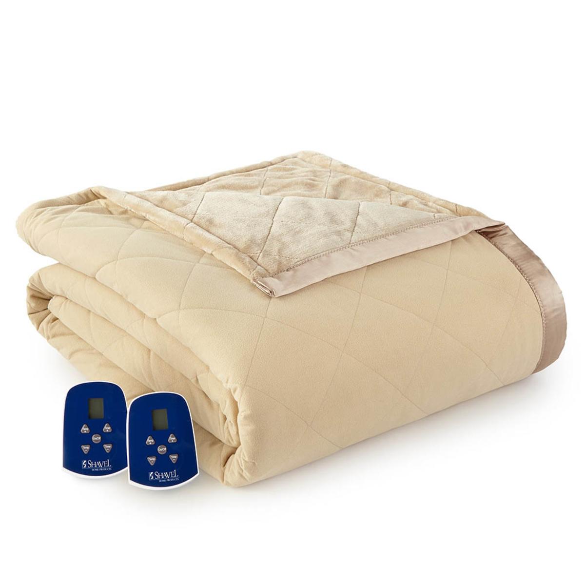  Shavel Micro Flannel Electric Heated Ultra Velvet Blanket - King