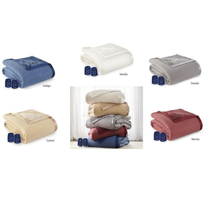  Shavel Micro Flannel Electric Heated Ultra Velvet Blanket - King