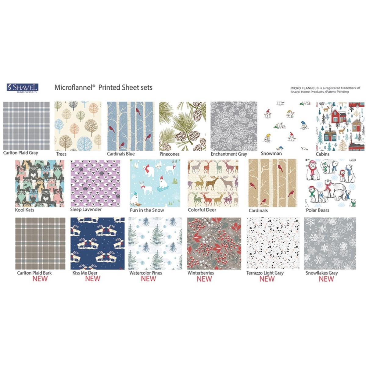  Shavel Micro Flannel Print Sheet Set - Twin