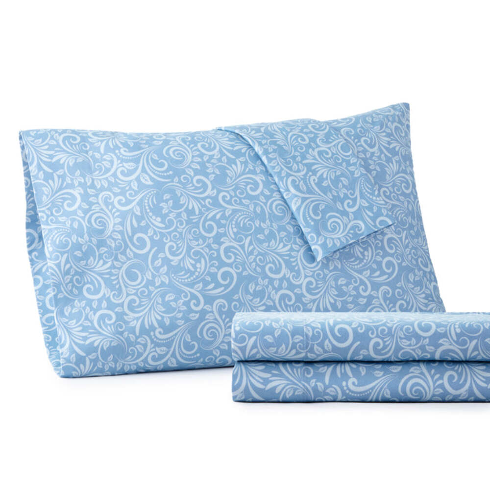  Shavel Micro Flannel Printed Deep-Pocket Sheet Set - Cal King