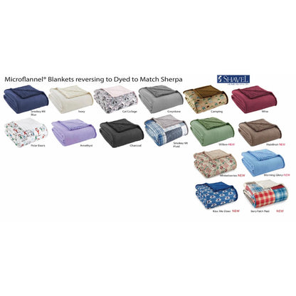  Shavel Micro Flannel Sherpa Blanket - Full/Queen