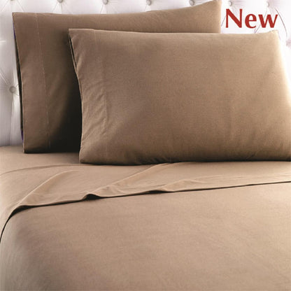 Shavel Micro Flannel Solid Color Sheet Set - Queen