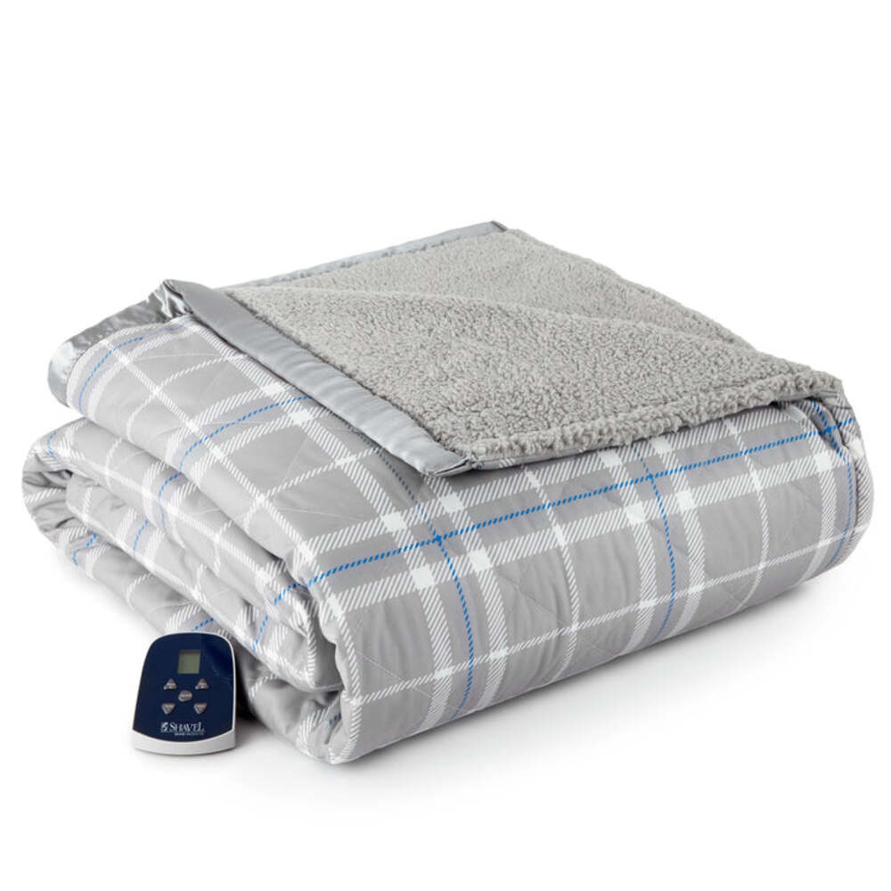  Shavel Micro Flannel The Modern Reverse To Sherpa Electric Heated Blanket - Full