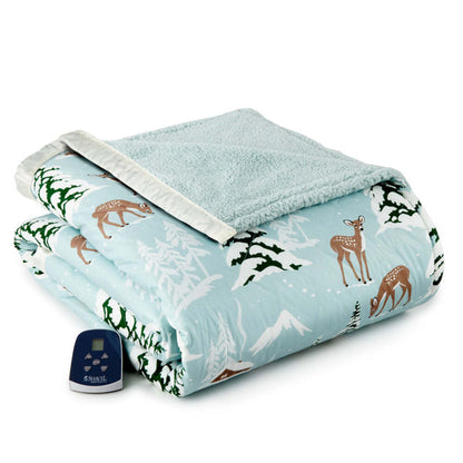  Shavel Micro Flannel The Modern Reverse To Sherpa Electric Heated Blanket - Full