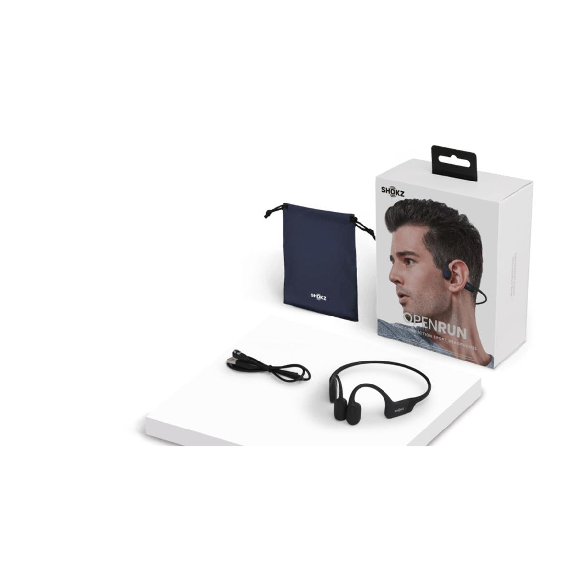  Shokz OpenRun Mini Bone Conduction Open-Ear Endurance Headphones - Black