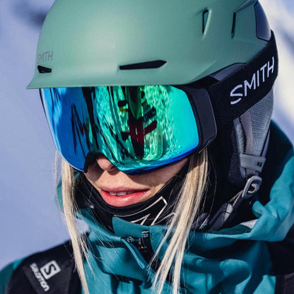  Smith Optics 4D MAG S Goggles ChromaPop Sun Green Mirror - Black Frame