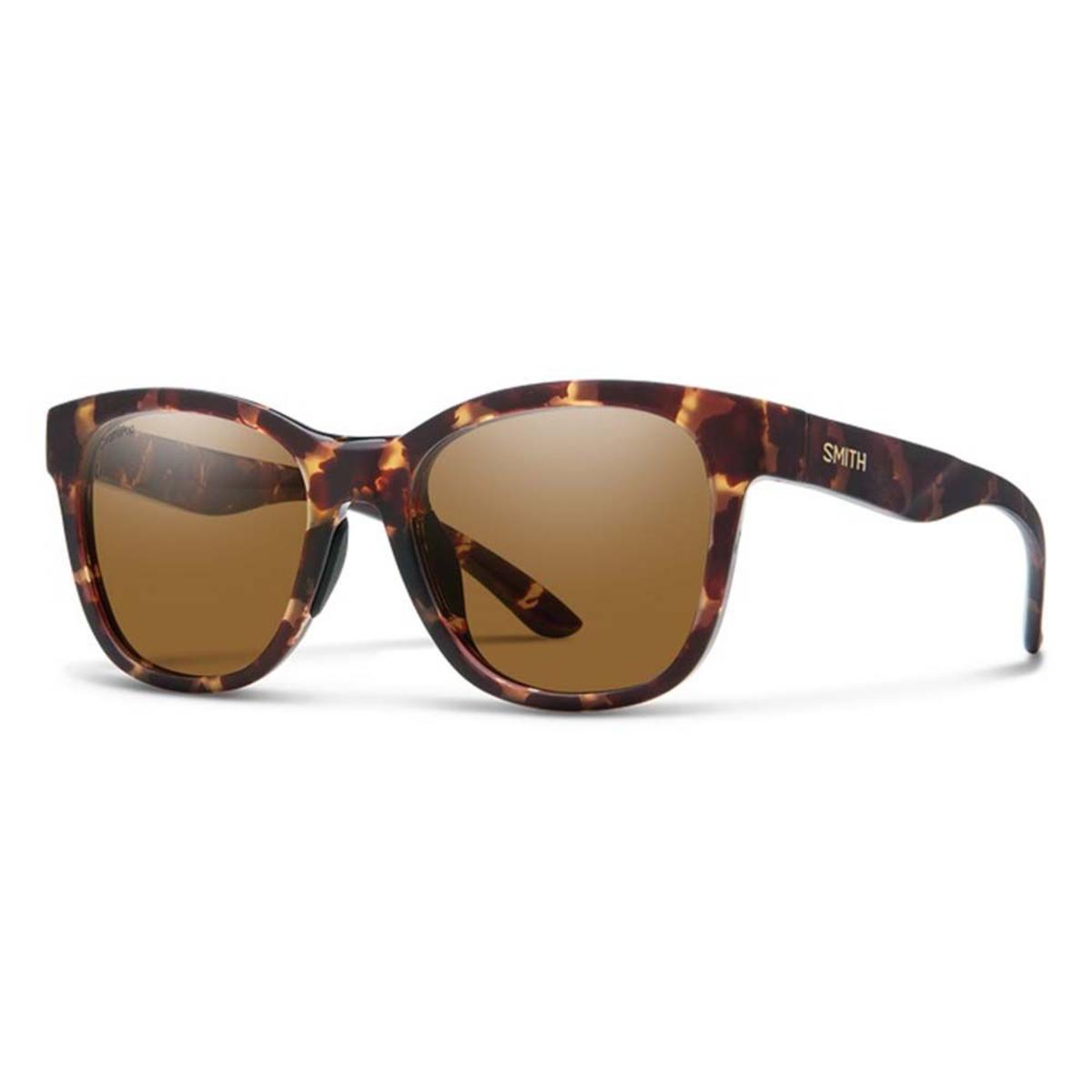  Smith Optics Caper Sunglasses ChromaPop Polarized Brown - Matte Tortoise Frame
