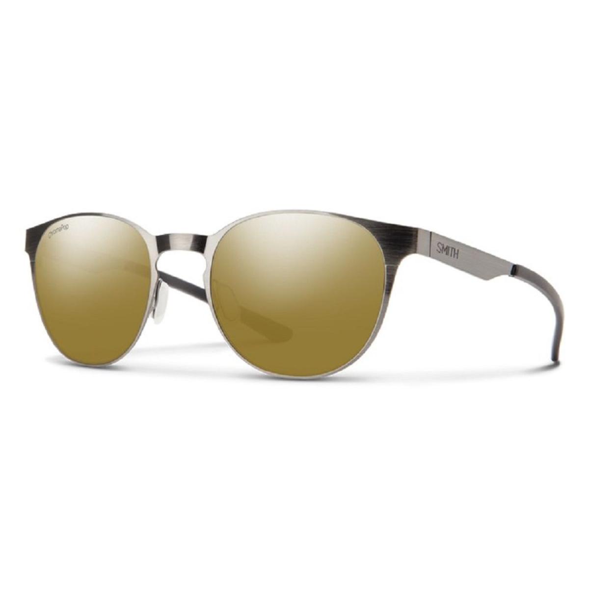  Smith Optics Eastbank Metal Sunglasses ChromaPop Polarized Bronze Mirror - Brushed Gunmetal Frame