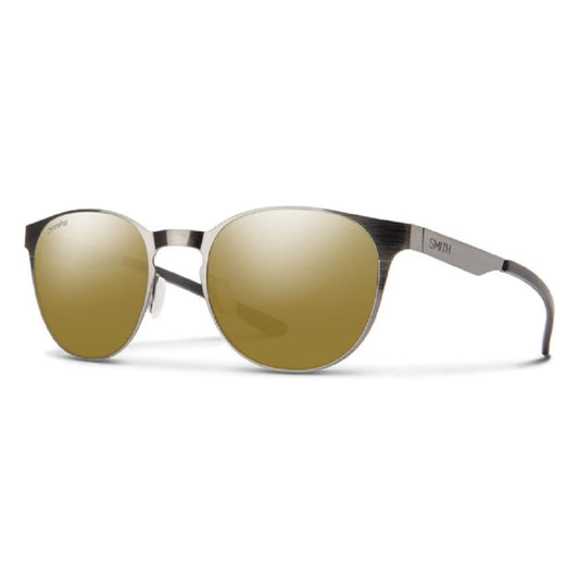  Smith Optics Eastbank Metal Sunglasses ChromaPop Polarized Bronze Mirror - Brushed Gunmetal Frame