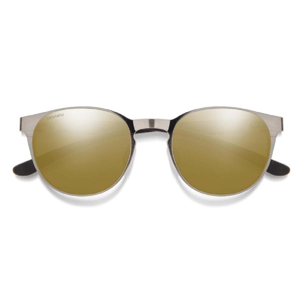  Smith Optics Eastbank Metal Sunglasses ChromaPop Polarized Bronze Mirror - Brushed Gunmetal Frame